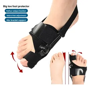 The big toe correcting orthosis is fixed and straightened with an adjustable toe splitter day and night