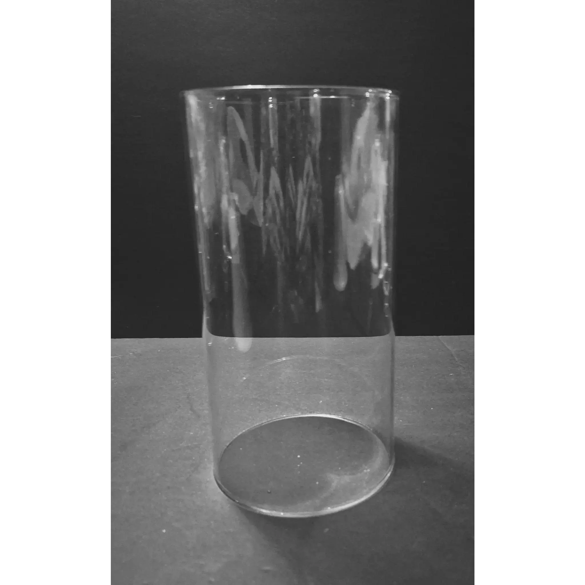 Clear Glass Cylinder Lamp Shade – 4" Fitter, 7½" Height, Beveled Ends