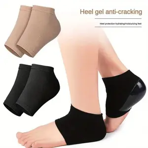 Gel Moisturizing Heel Socks, Breathable Gel Pads, Fragrance-Free, Soft Smooth, Day & Night Use, Durable Elastic Material, Knee Pads Knees, Breathable Gel Padding