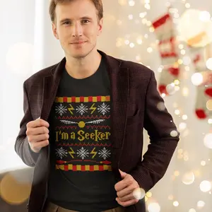 Seeker Ugly Xmas Unisex T-Shirt - Cotton Material - Christmas - Short Sleeve - Casual Festive Menswear Top Jeans Pants Stylish t shirt