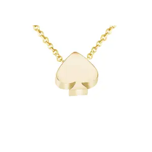 14k Solid Gold Spade Necklace, ACE of Spades tiny Spade Poker Charm Pendant