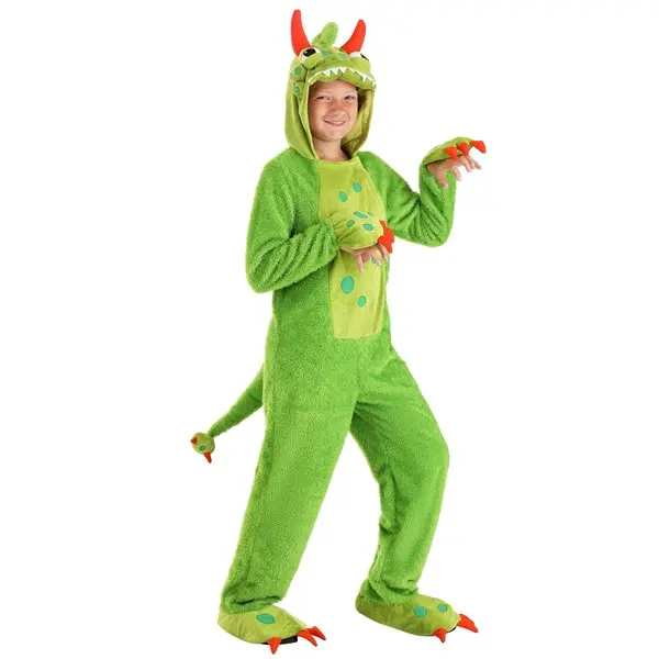 Kid's Spotted Green Monster Costume