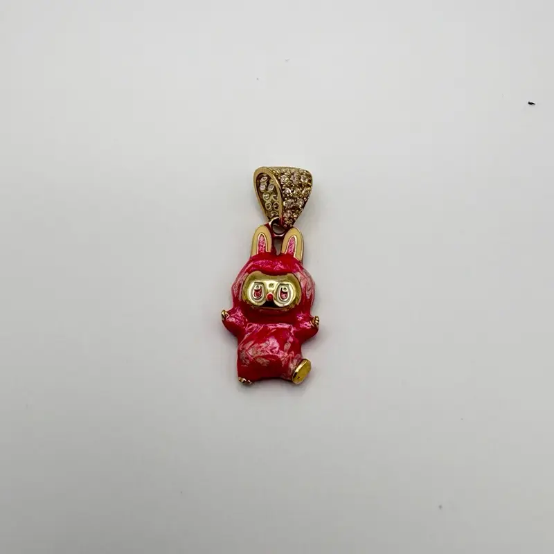 10kt Pink Doll Charm