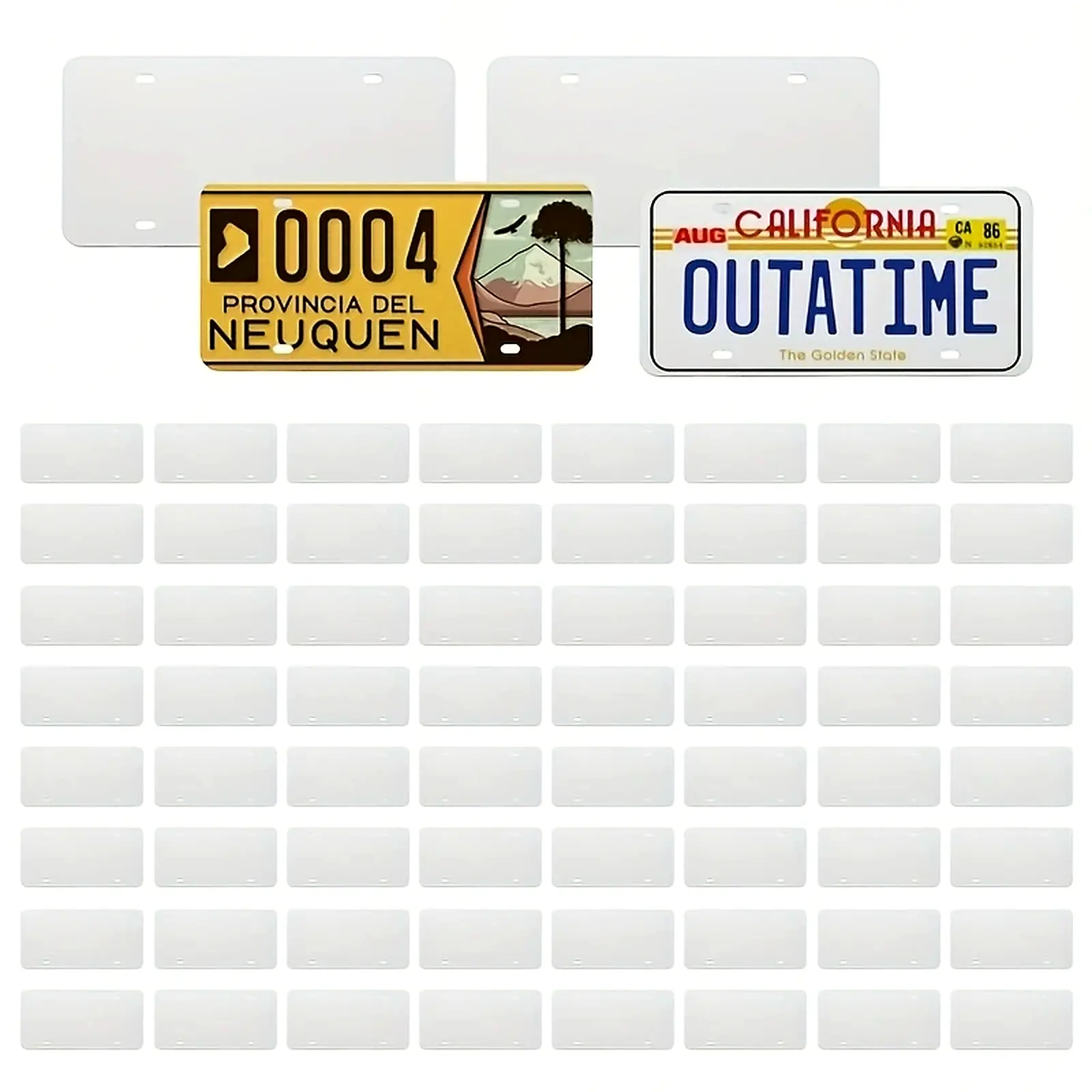 60pcs 6x12 in Sublimation-Ready Aluminium Plate Blanks, Heat-Resistant Metal Sheets for Thermal Transfer, Automotive Car Tags & Barbecue Kitchen Gifts (No Extra Tools Needed)