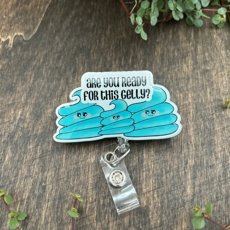 Ultrasound badge reel, ultrasound Gel, ultrasound tech badge reel, ultrasound tech gift, ultrasound gift, badge reel