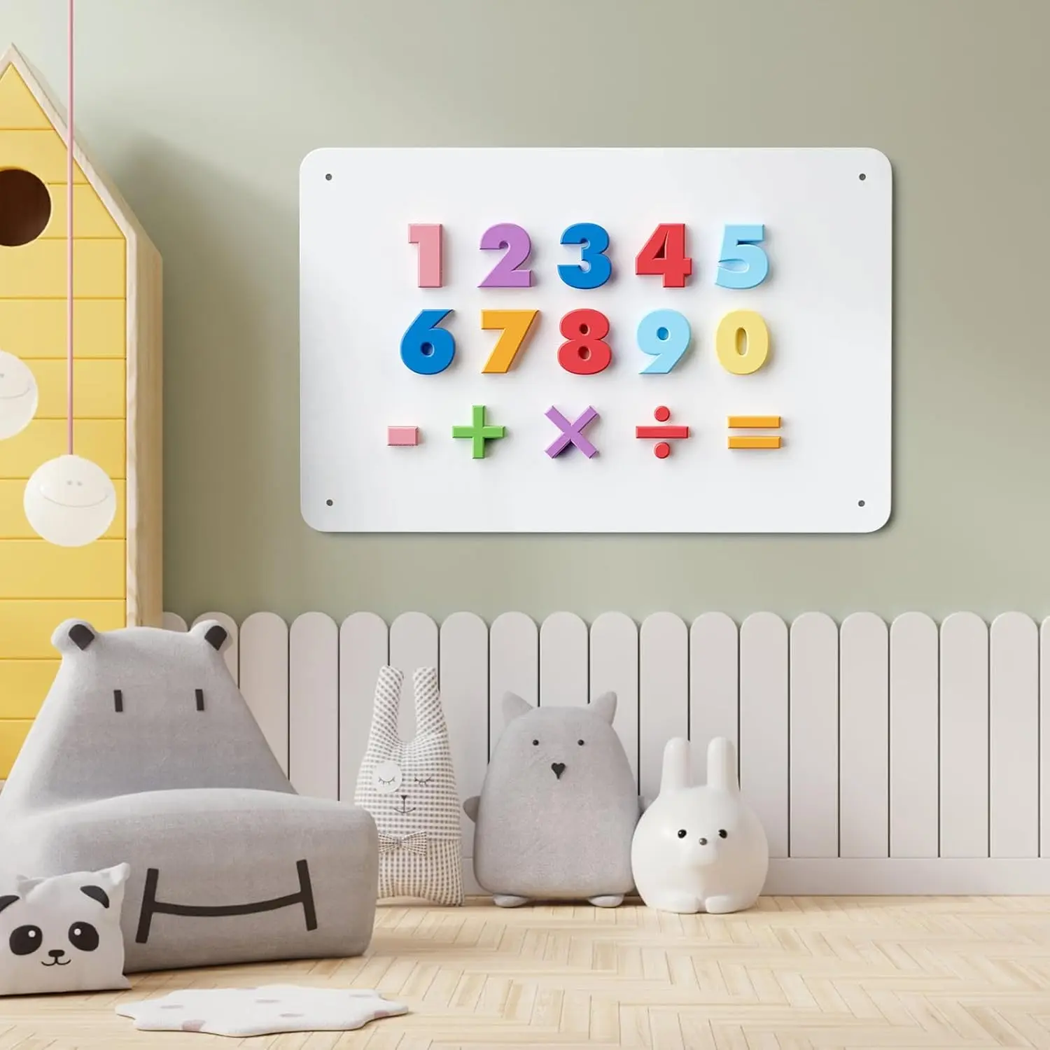 Metal Magnetic Board, Multifunctional Magnet Bulletin Board for Letters, Numbers, Spice Jars, Notes, Photos, Wall, Refrigerator, Cubicle, Cabinet, Magnetic Item