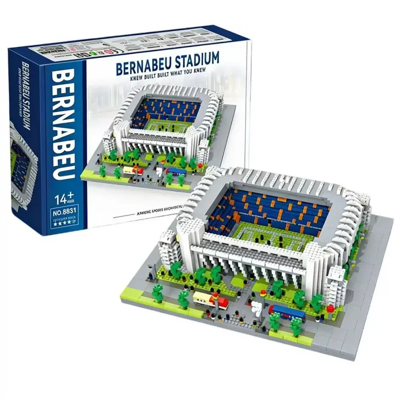 Football Stadium Set, 3500+ Pieces Football Model Gift Box, 3D Puzzle Stress Relief Toy, Birthday New Year Gift, Building Blocks Model, Soccer Building Block