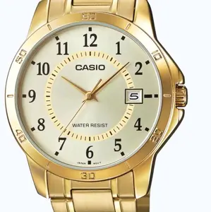 Brand New Casio All Gold stainless Steel Men's s Classic Watch MTP-v004G-9B