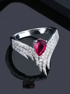 1 PC Glamorous Cubic Zirconia Ring For Women Wedding Engagement Party Valentine's Day Gift Elegant Engagement Ring Artificial Zircon Ring