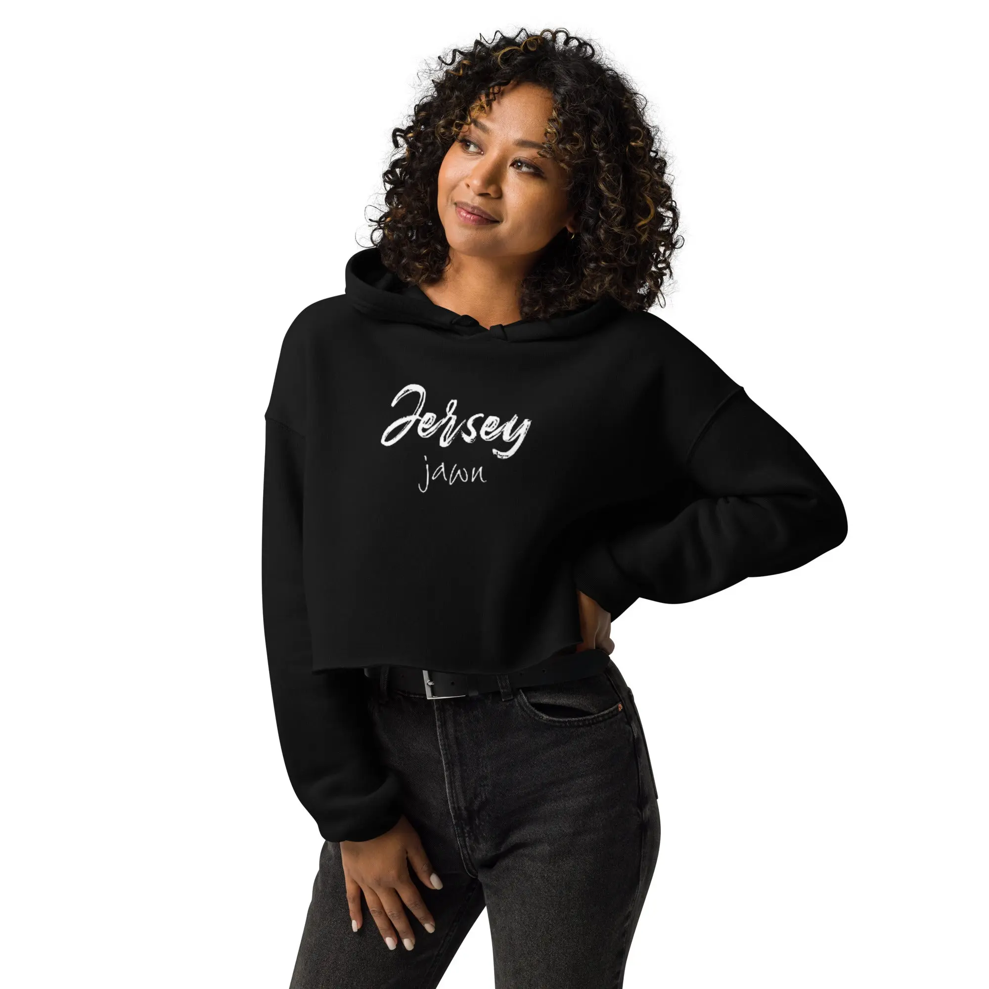 JERSEY JAWN Crop Hoodie