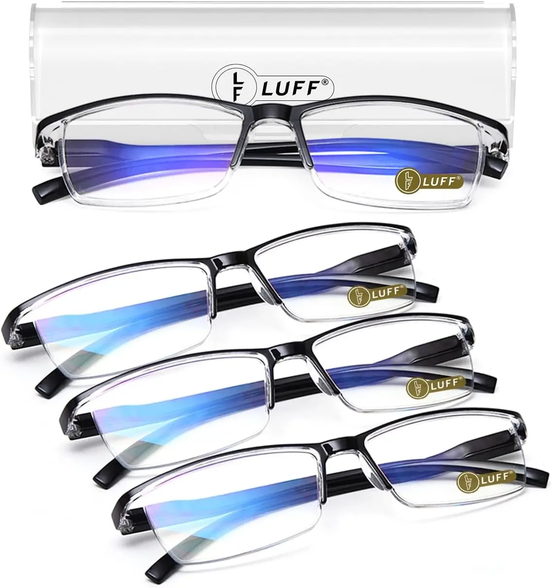 4Pcs Anti-Blue-ray Reading Glasses Portable Ultra-Light Readers 4Pcs Anti-Blue-ray Reading Glasses Portable Ultra-Light Readers