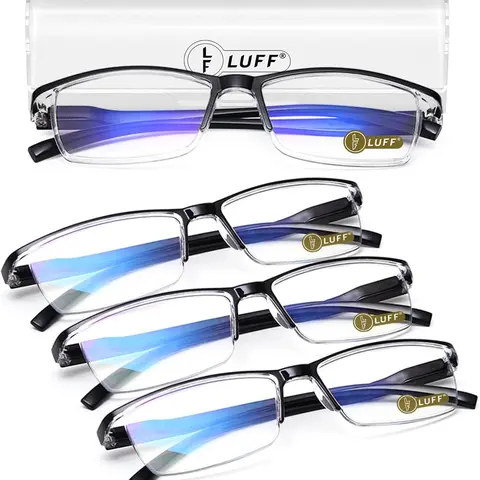 4Pcs Anti-Blue-ray Reading Glasses Portable Ultra-Light Readers