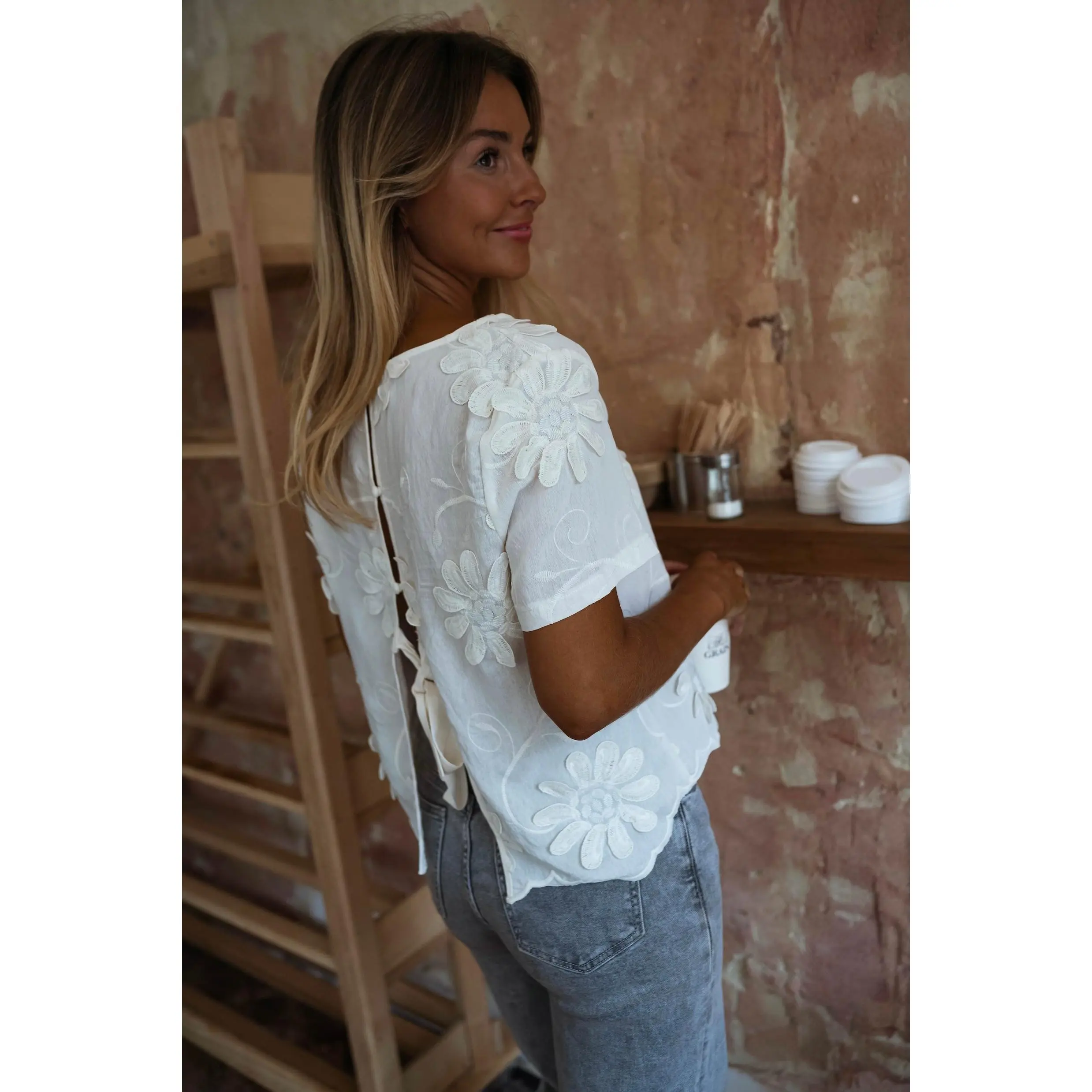 Ecru Ellea Blouse