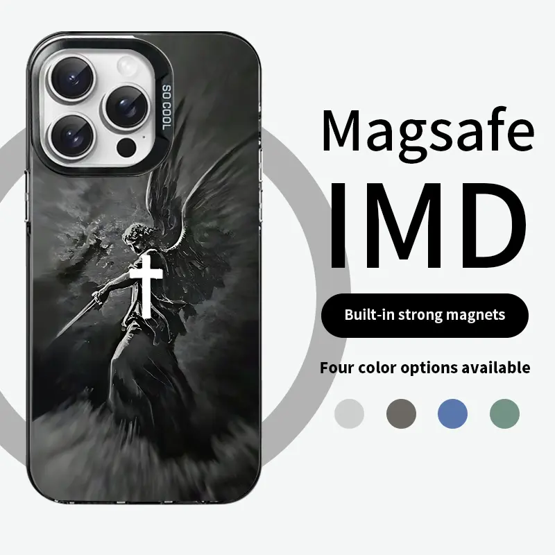 Premium Magnetic MagSafe Ready TPU Phone Case Cover for iPhone 11/12/13/14/15/16, Pro & ProMax - Cross Silhouette, Anti-Fall Shockproof Protection, Ultra-Thin Mobile Phone Accessories for Everyday Use
