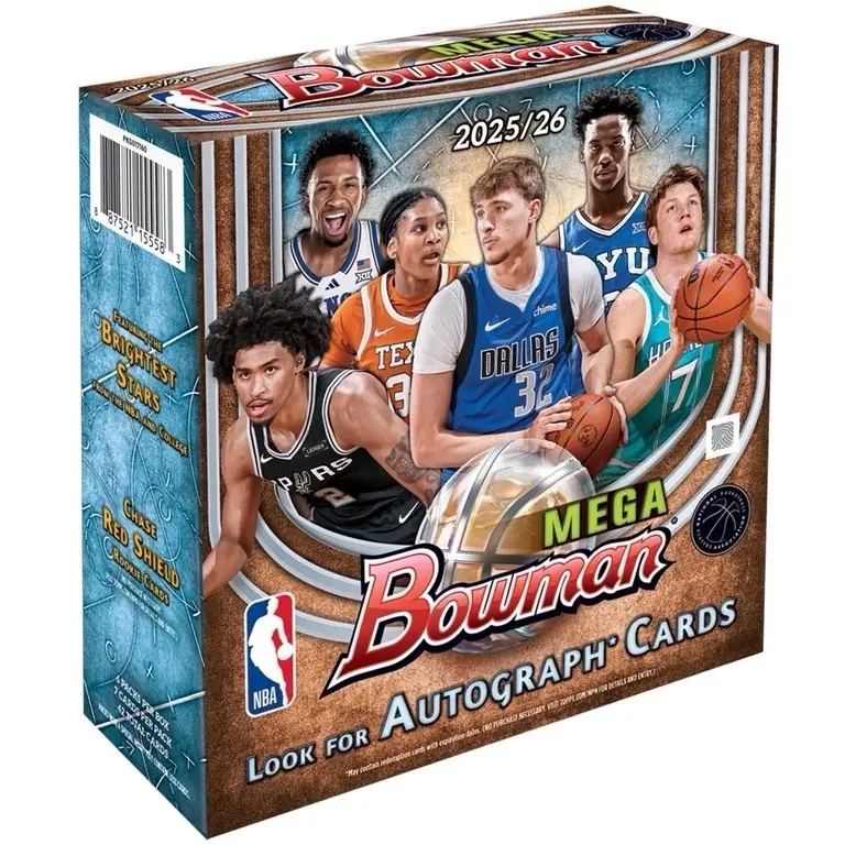 Bowman Basketball Mega 2025 Sports Trading Cards Collectible Sports Cards Box