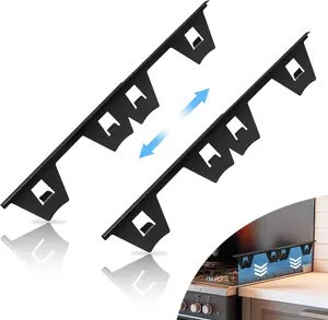 Stainless Steel Stove Gap Covers, 2 Pack Stove Gap Filler, Range Trim Kit, Stove Guard for Kitchen Stove and Counter Side Guard, Easy Clean Heat Resistant, Retractable Length 13.8" to 27.5"