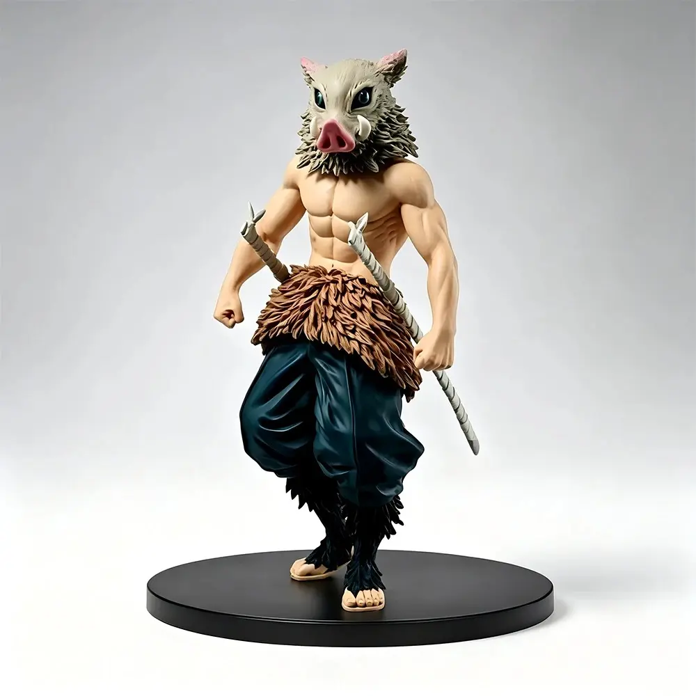 16cm Inosuke Hashibira Anime Figure – Standing Scale Model, Collectible PVC Articulated Action Figure