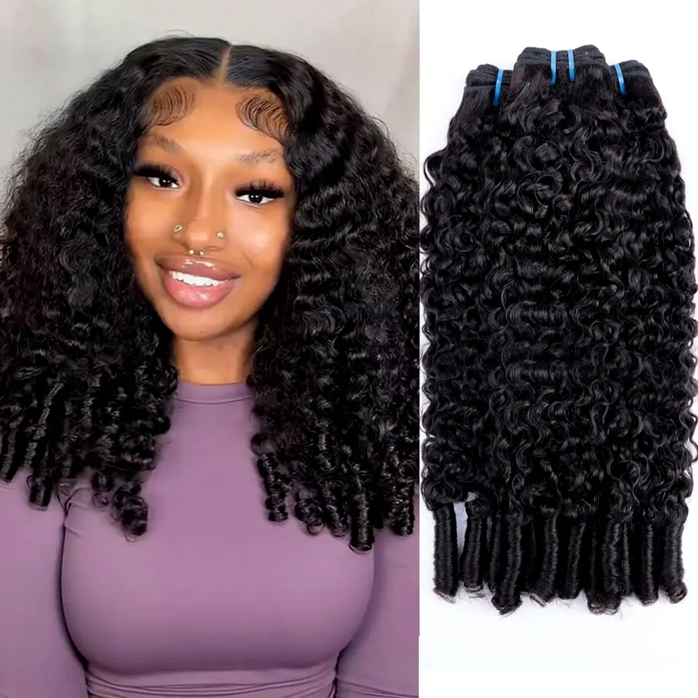 PerisModa 14A Burmese Curly 3/4 Bundles Human Hair Virgin Hair  Real Human Hair Extensions for Black Women（12~30inch）| Salon Quality Hair Tiktok shop deals for you day
