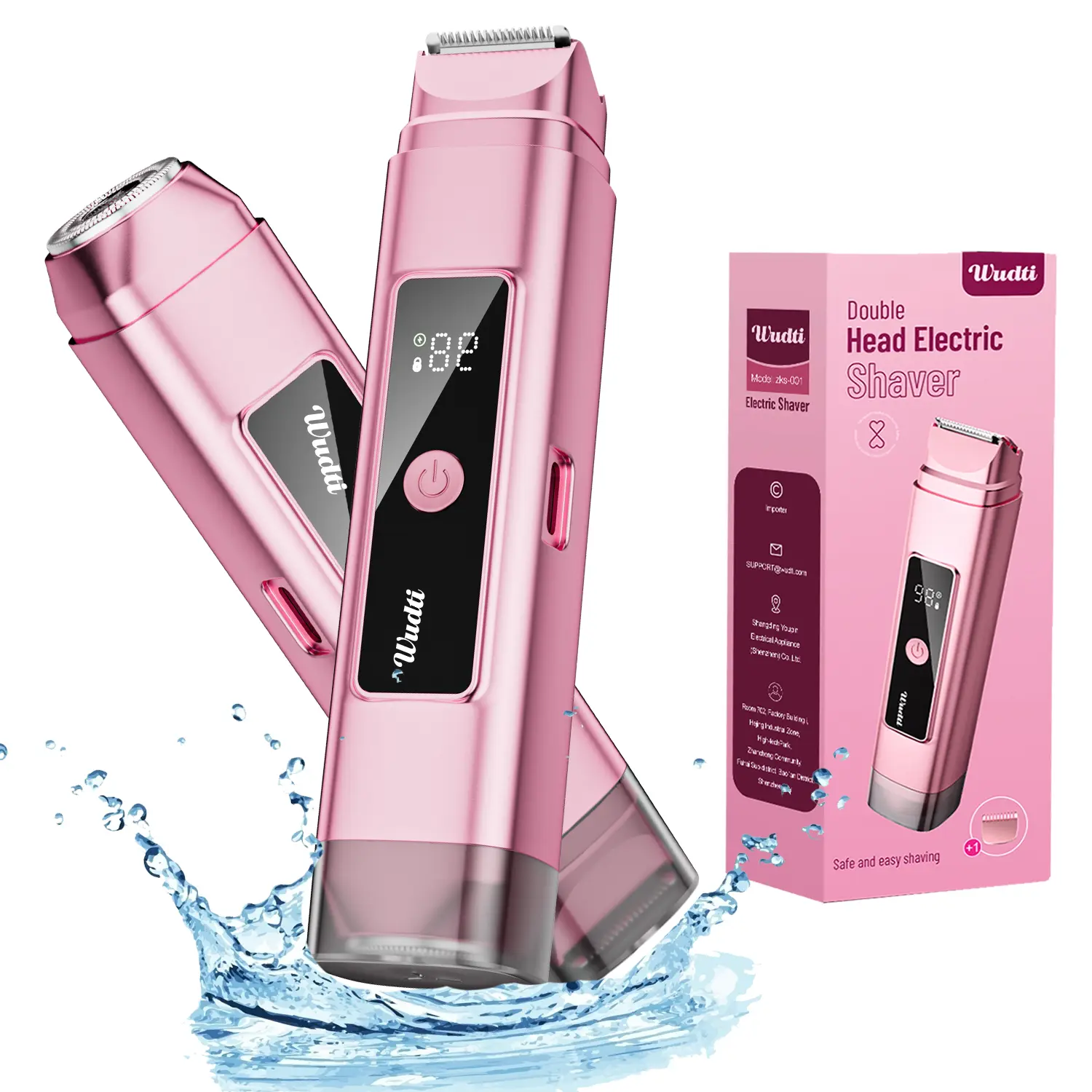 [DealsForYouDays]Electric painless facial hair remover Bikini Trimmer for Women, Electric Shaver and Razor 2-in-1 electric razor  Dual Heads for Painless Trimming of Pubic Hair, Face, Underarms and Legs,Waterproof summerwins
