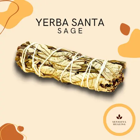 4 Inches Dried Yerba Santa Sage Incense Bundle with Leaves - Aroma Scented Home Fragrance Decor, Home Aromatherapy Supply for Grounding, Spiritual Burn, Bring Healing, Earthy-Sweet Scent