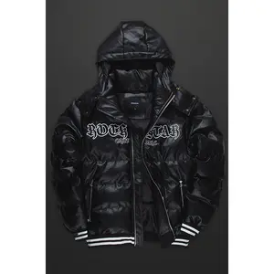 Sir Black Graphic Puffer Jacket