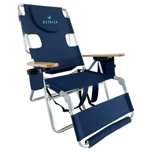 Ostrich The Woody Backpack 3N1 Chair Cooler Bag & Reclining Lounger, Navy
