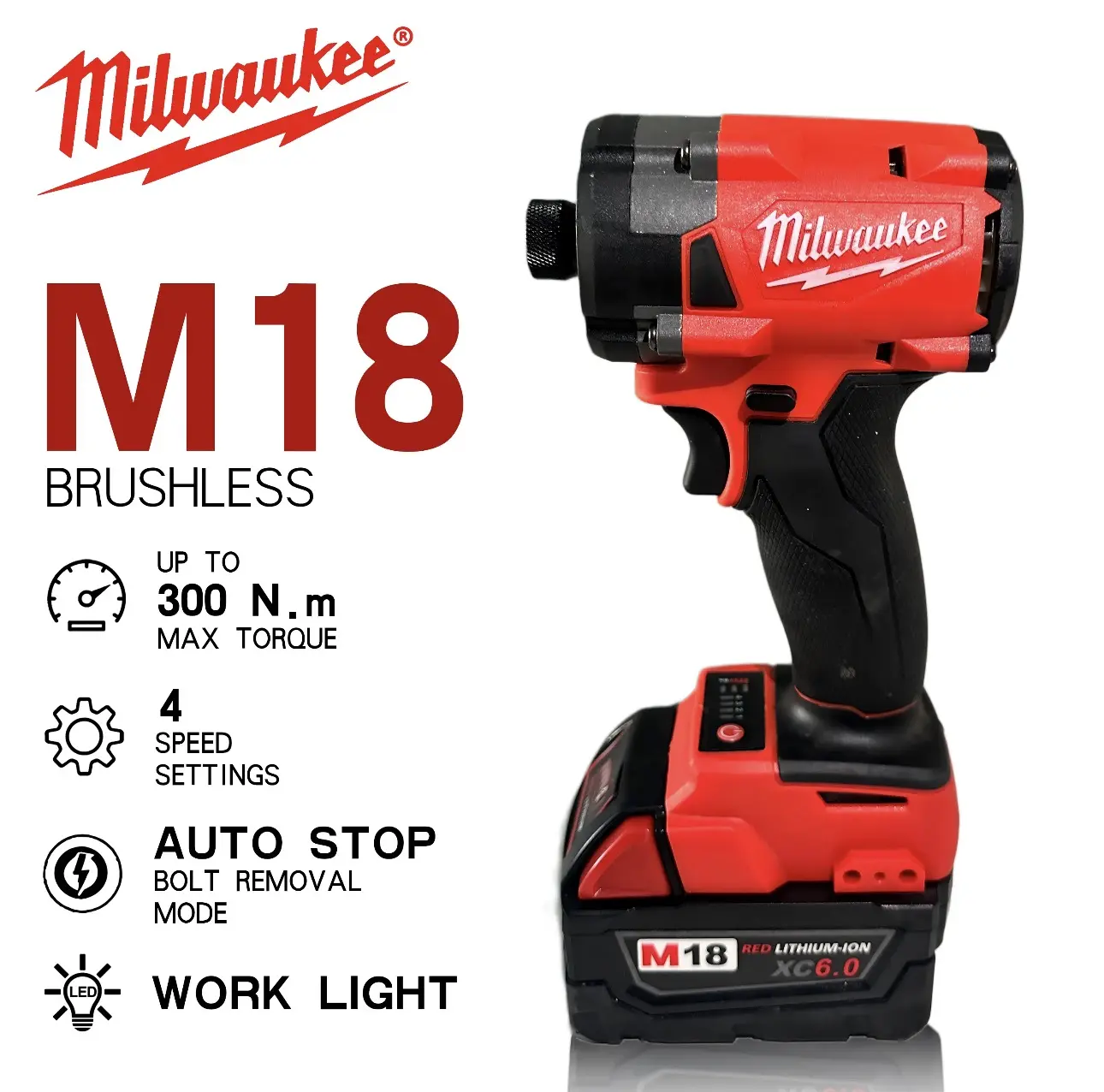 Milwaukee M18 FID3 1/4-Inch Compact Impact Driver, Professional-Grade Tool for Electricians and Carpenters, Delivering Rapid Sink Speed and Adjustable Driving Modes for Diverse Workshop Tasks kit car mount heavy-duty fastening drill torque high diy