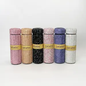 Cupcupmore 16oz Bling Rhinestone Vacuum Flasks Double Wall Stainless Steel Insulated tumbler with Leak-proof Lid Glitter Water bottle,Sparkle Portable Thermal Mug for Women Men,Keeps Cold 12 Hours and Hot 6 Hours Shiny Drinkware Cup