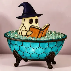 Halloween Ghost Bubble Bath Light, Cute LED Night Lamp for Bathroom Decor, Perfect Halloween Party Accessory & Unique Gift Idea