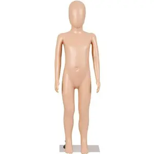 Kids Mannequin Full Body Dress Form 43" Nude Adjustable Faceless Child Mannequin