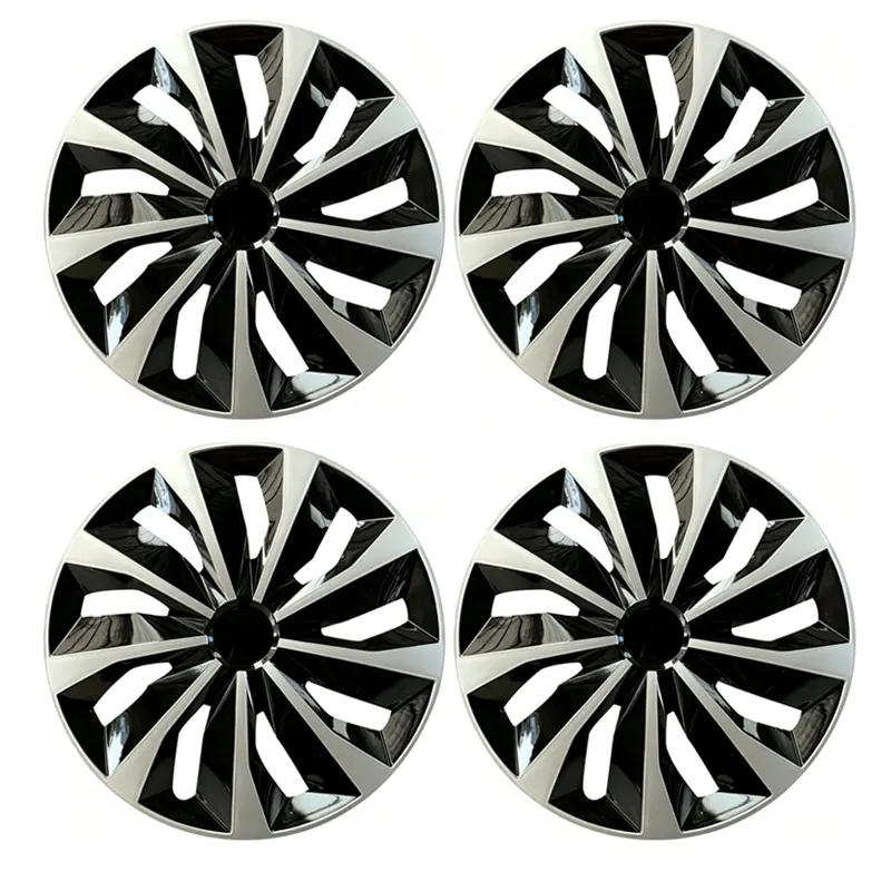 16 inch 4-piece Set Hubcaps Replacement for Steel Wheel(Non-Alloy), Plastic Snap-on Snap-On Replacement Hub Cap Set, Hubcaps Wheel Covers for Cars, Stylish Durable R16 Universal-fit Wheel Cover Hub Caps, Tire Cap Upgrade Your Cars Trucks Sedans SUV Vans