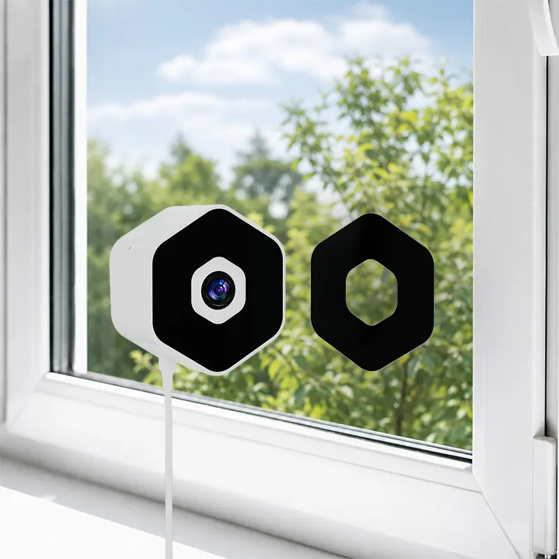 Seckun Fish Observation Ready 3MP 2K Window Security Camera Indoor WiFi 2.4GHz AI Color Night Vision Motion Detection Auto-Focus Easy Install 24/7 Recording - Monitoring, Card