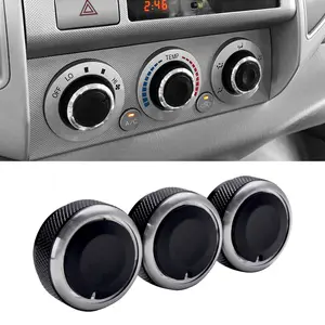 Compatible with Toyota Tacoma 2005-2015 A/C Air Conditioning Control Switch Knob Button, HVAC Control Knob Tacoma Heater Temperature HVAC Fan Control Knob - (A Set of 3 Knobs)