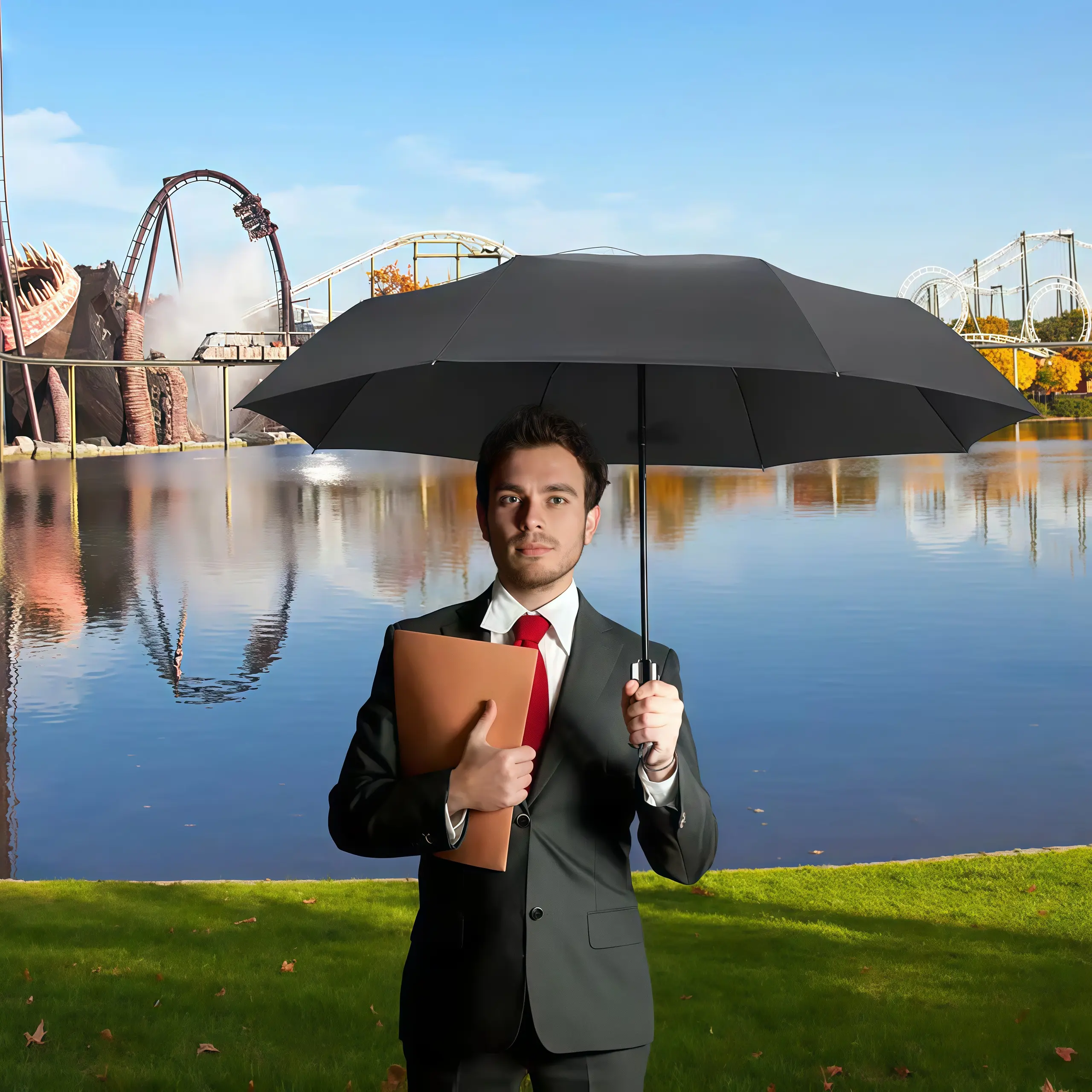 Automatic Compact Travel Umbrella, 8 Reinforced Ribs Stable Windproof Structure, Lightweight Portable Waterproof Quick Dry Parasol, Dual Use Rain & Sun Protection UPF50+ Umbrella For Men Women Commute Car Gift