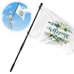 Portable Flagpole, 7 Feet Flagpole for Outdoor 3x5 Flags, Handheld Flagpole Kit, Ideal for Portable Use, Parades, Guides, Portability