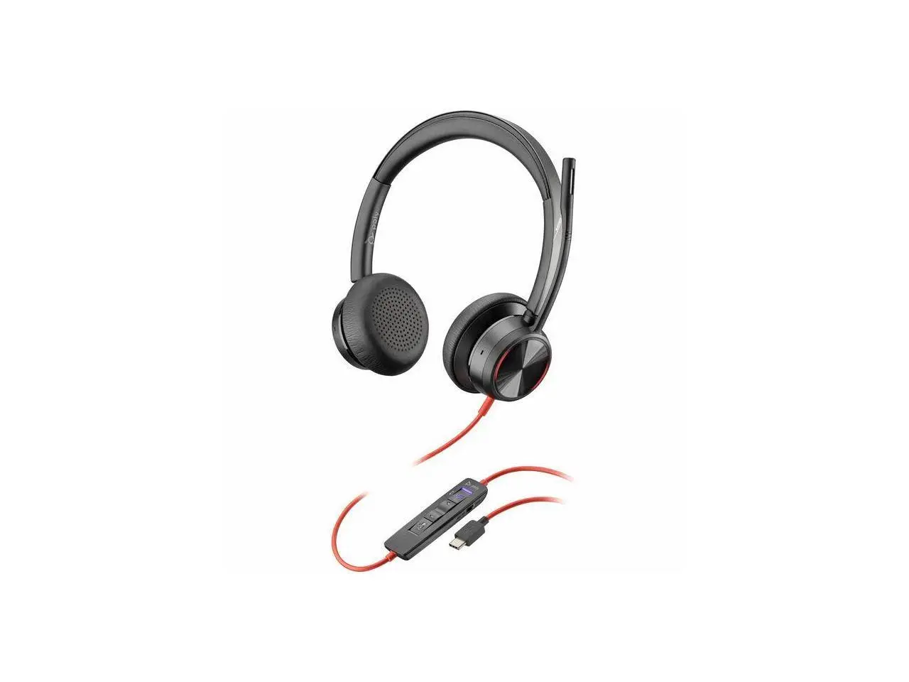 Poly Blackwire 8225 Headset - Microsoft Teams Certification - Stereo - USB Type A, USB Type C - Wired - 32 Ohm - 20 Hz - 20 kHz - On-ear - Binaural - Ear-cup - 7.10 ft Cable - Noise Cancelling Microph