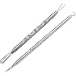 Pimple Extractor Tools, Blackhead Remover, Pimple Popper, Acne Removal Kit Risk Free Treatment for Blemish,Whitehead Popping (2PCS)
