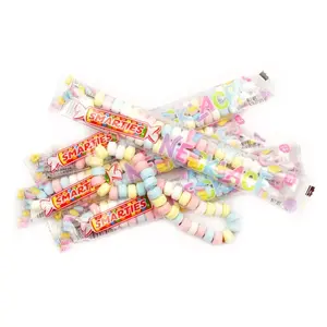 Smarties Candy Necklace Individually Wrapped Gluten Free & Vegan Fruit Flavored Bulk Candy on Stretch String Perfect Party Favors Birthdays & Halloween Celebrations Hard Candy - 12 Count