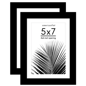 Picture Frame 2 Pack | With Mat | Protective Plexiglass Cover | Wall Decor