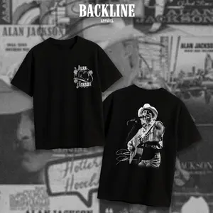BACKLINE APPAREL Alan Jackson Heavy Cotton Unisex Shirt Alan Eugene Tshirt Country Music Hoodie Zip Up Hoodie For Music Fan Menswear Womenswear Direct To Garment Breathable Print