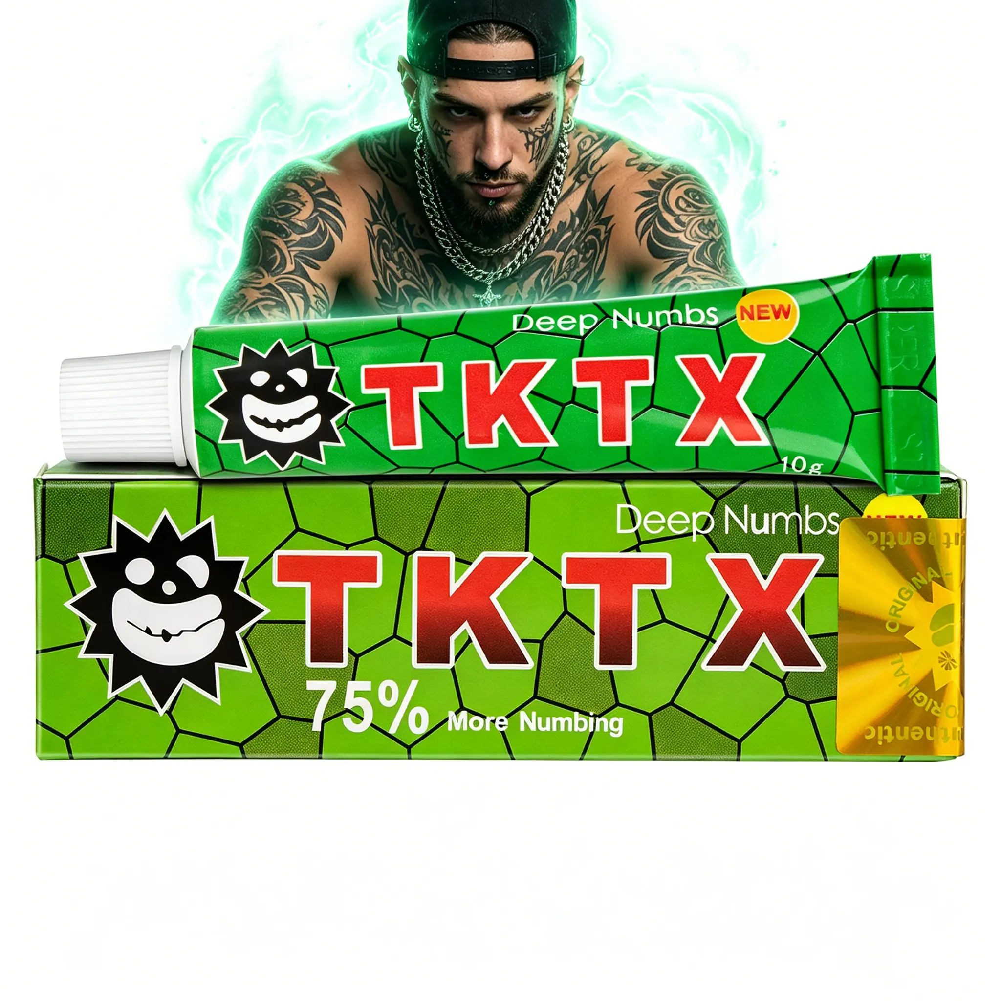 TKTX Tattoo Relief & Repair Cream 75% Stronger Deep Acting, Suitable for Tattoo, Piercing, Eyebrow Tattoo