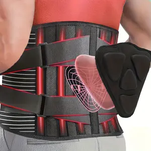 Oversize 5XL Back Brace Support Belt-Lumbar Support Back Brace for Back Pain, Sciatica, Scoliosis, Herniated Disc Adjustable Support Straps-Lower Back Brace with Removable Lumbar Pad for Men & Women
