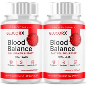 (2 Pack) GlucoRX Advanced Blood Health Support Suppleement Gluco RX 120 Capsules