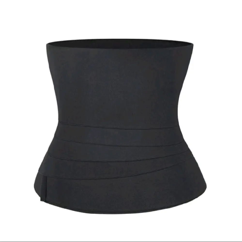 Tummy Wrap Waist Trainer - Black, Comfortable, and Effective for Waist Training