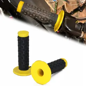 2pcs 7/8" Universal Motorcycle Hand Bar Grips Pillow Grip Anti-Slip Rubber Racing Grip Handlebar Grip Motorbike for Dirt Bike DRZ RMX DJEBEL 400E 400S 400SM 450Z 650SE DR200 250 DRZ125