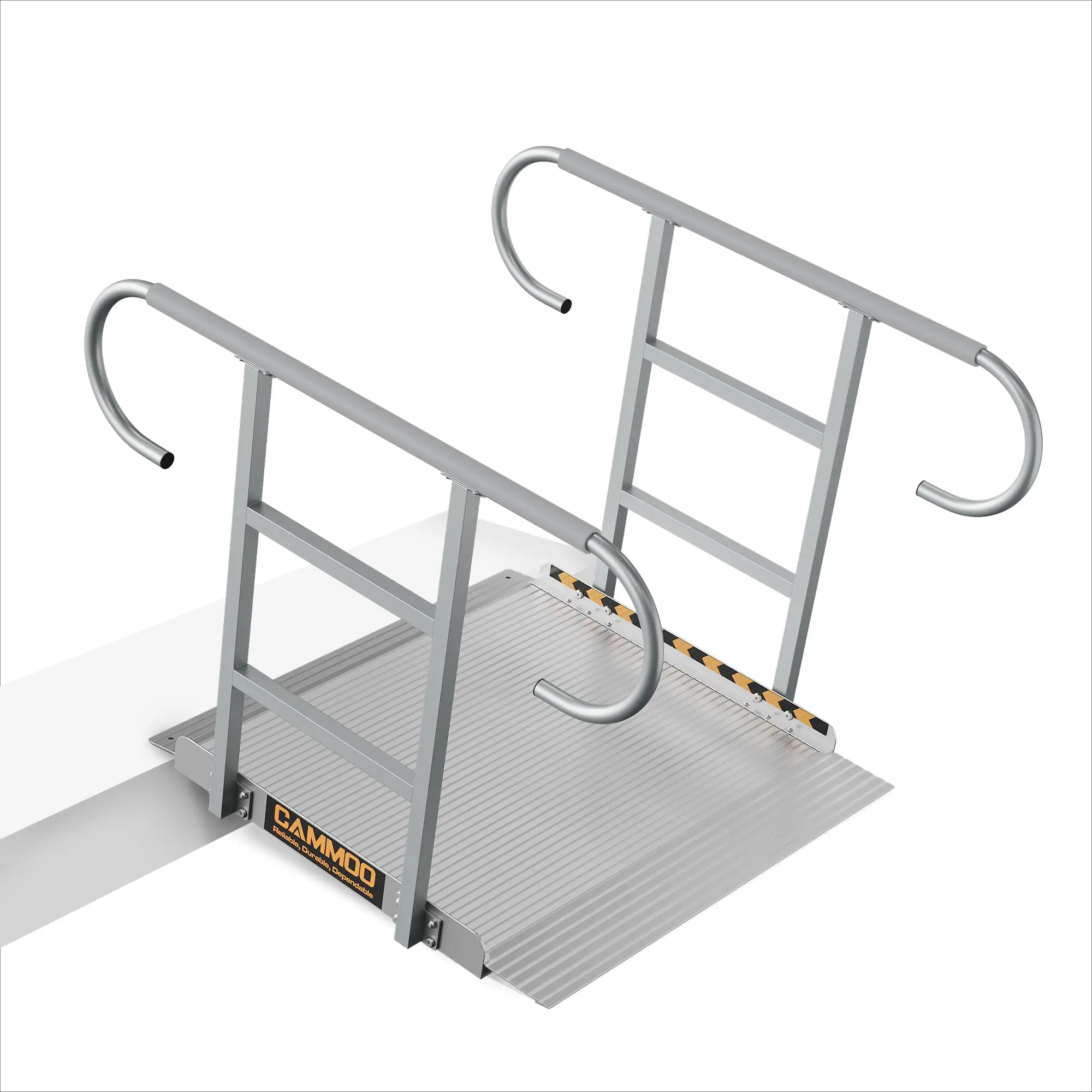 【Summer Sale】CAMMOO 3 FT Wheelchair Ramp with Handrails for Home Steps 1200LBS Capacity, High-Strength Aluminum Alloy, Triple Anti-Slip, Handicap Ramp for Home Steps, Entry Access, Door Threshold, Wheel Chairs campingessentials