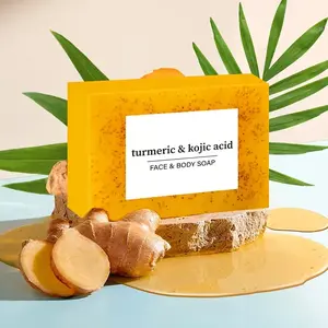 Lemon Turmeric Kojic Acid Soap Bars -XXXL Turmeric – Natural Lemon, Turmeric & Kojic Acid Soap for Face & Body, Gentle Cleansing for All Skin Types, Ideal for Daily Use