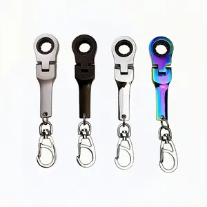 10mm Ratchet Wrench Mini Shaped JDM Metal Racing Keychain Key Chain Ring Keyring  free shipping