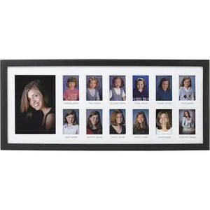 School Years Graduation Frame, K-12 Photo Collage Picture Frame, Kindergarten to 12th Keepsake, Graduation, 13 Photo Wall Display, Black