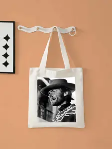 2026 new 3d stereoscopic printhe Good, the Bad and the Ugly   Large-capacity canvas single-shoulder handbag, suitable for shopping, fitness and daily use. Foldable and reusable, an eco-friendly